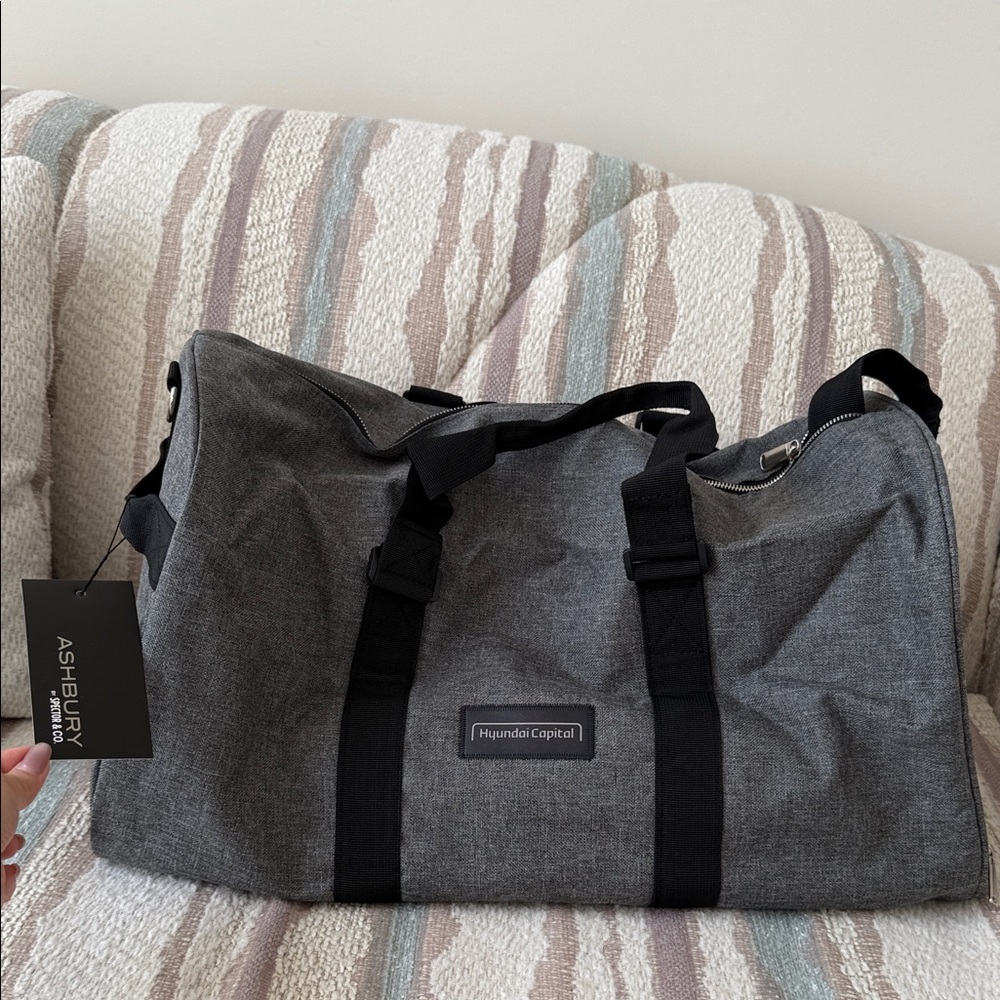 Large Gray Gym Duffle Bag